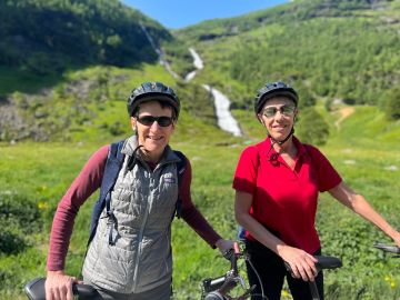 Riding Bicycles in Flam Valley Norway